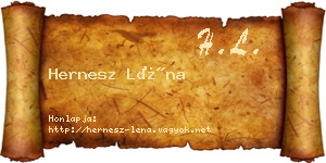 Hernesz Léna névjegykártya